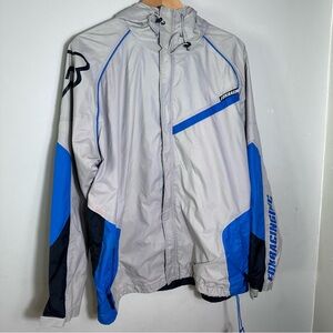 Fox Racing Men's Gray and Blue Windbreaker Jacket